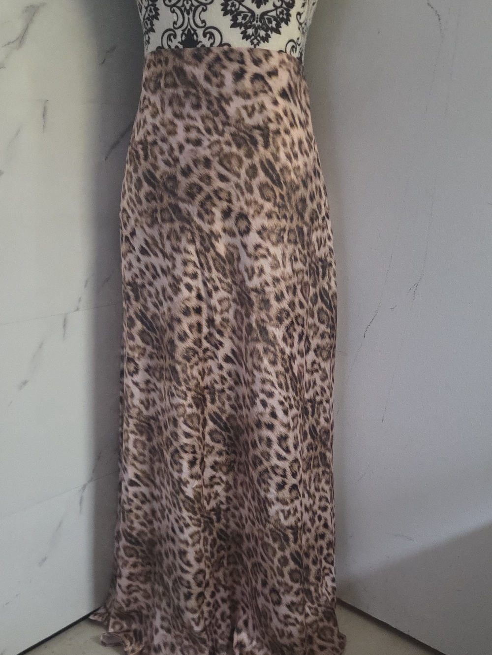 Steve Madden Leopard Print Maxi Skirt - Brown